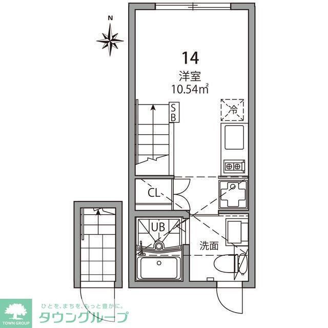 目黒区大岡山のアパートの間取り