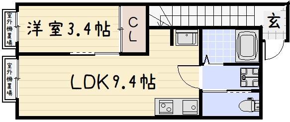 ロデスマン三萩野の間取り