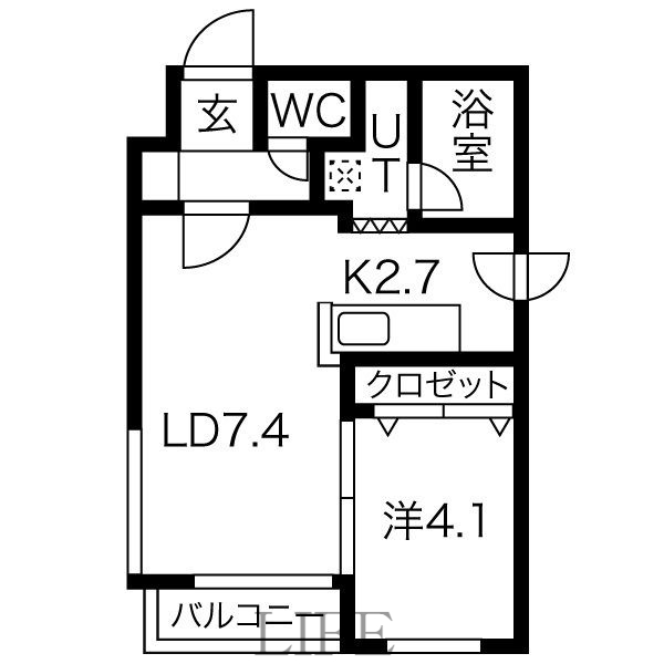 クラージュ豊平公園IIの間取り