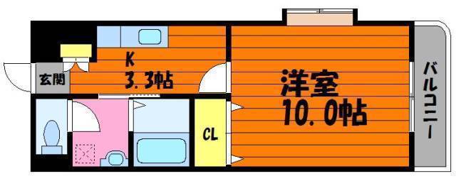 総社市中央のマンションの間取り