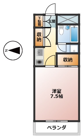 藤の木ハイツ第3棟の間取り