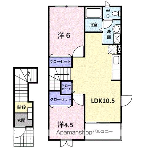 ＪＲ東海道本線 鷲津駅 バス乗車時間：13分 最寄りバス停で下車 徒歩7分 2階建 築27年の間取り写真