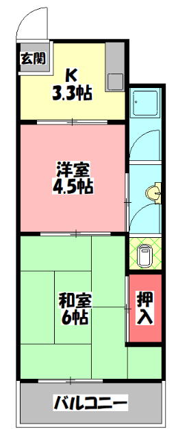 藤田マンションの間取り写真