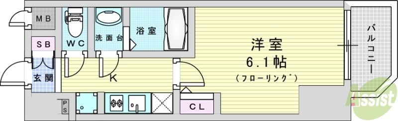 エムブイインプ新大阪の間取り写真