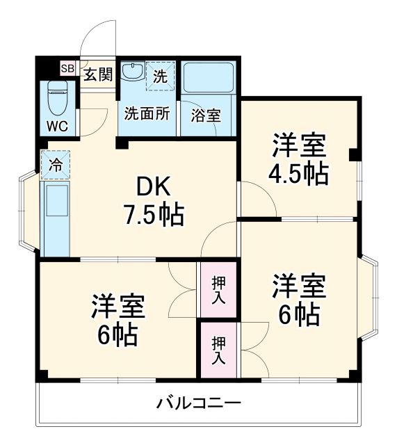 エクセル中央林間IIの間取り写真