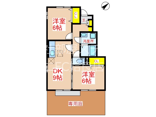 ＪＲ日豊本線 帖佐駅 徒歩9分 2階建 築19年の間取り写真