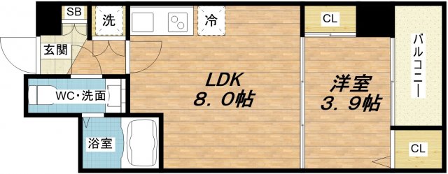 セレニテ本町グランデの間取り写真