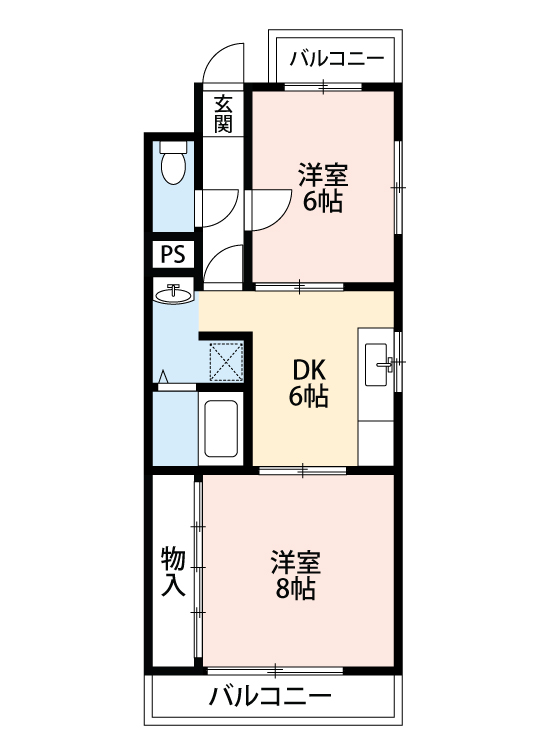 大府市中央町のマンションの間取り