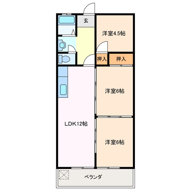 ロイヤルハイツ白子駅の間取り