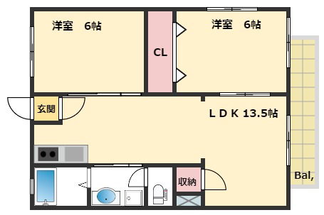 サンファミールの間取り