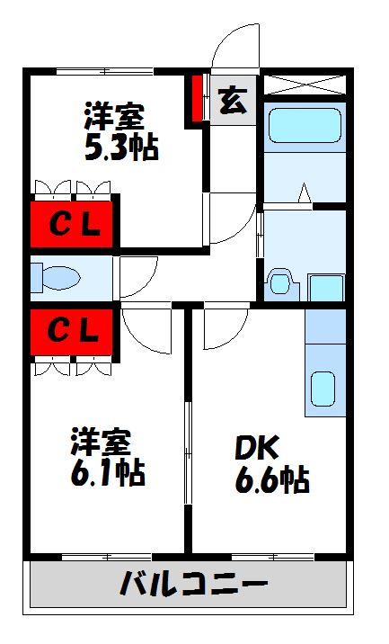 カーサフェリーチェONGAの間取り