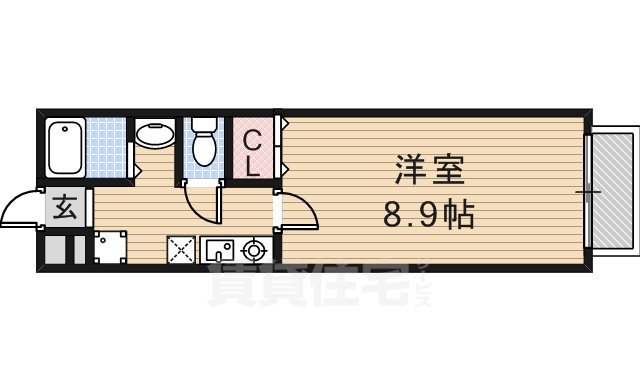 茨木市五日市のアパートの間取り