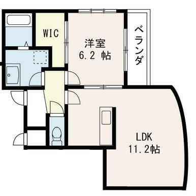 徳島市南島田町のマンションの間取り