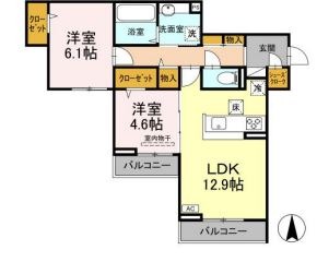 サンメゾン・小池　Aの間取り