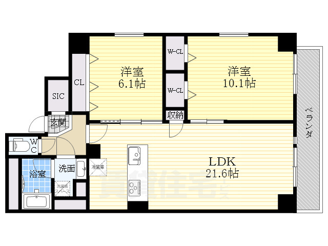 【JMFレジデンス名駅南(旧:Dimora名駅南)の間取り】