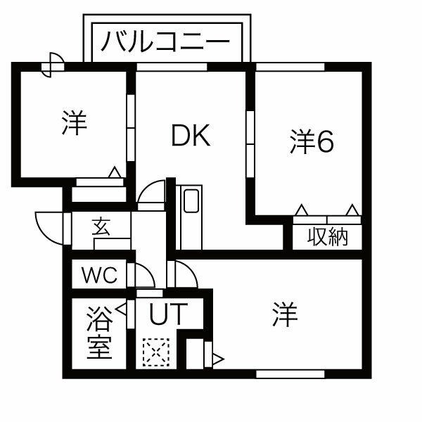 姫路市下手野のアパートの間取り