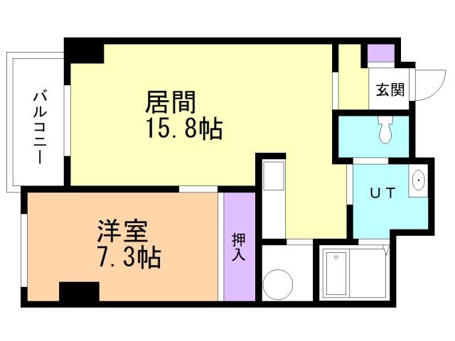 函館市松風町のマンションの間取り