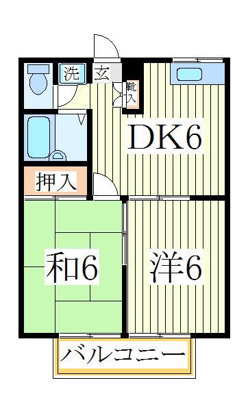 【我孫子市船戸のアパートの間取り】