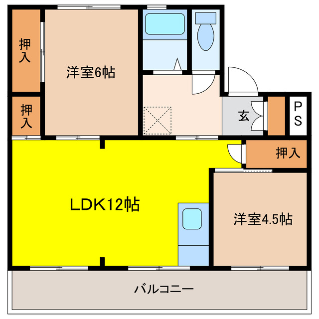 ヴィラナリー南濃1号棟の間取り