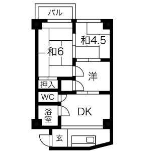 宝第一スカイハイツの間取り