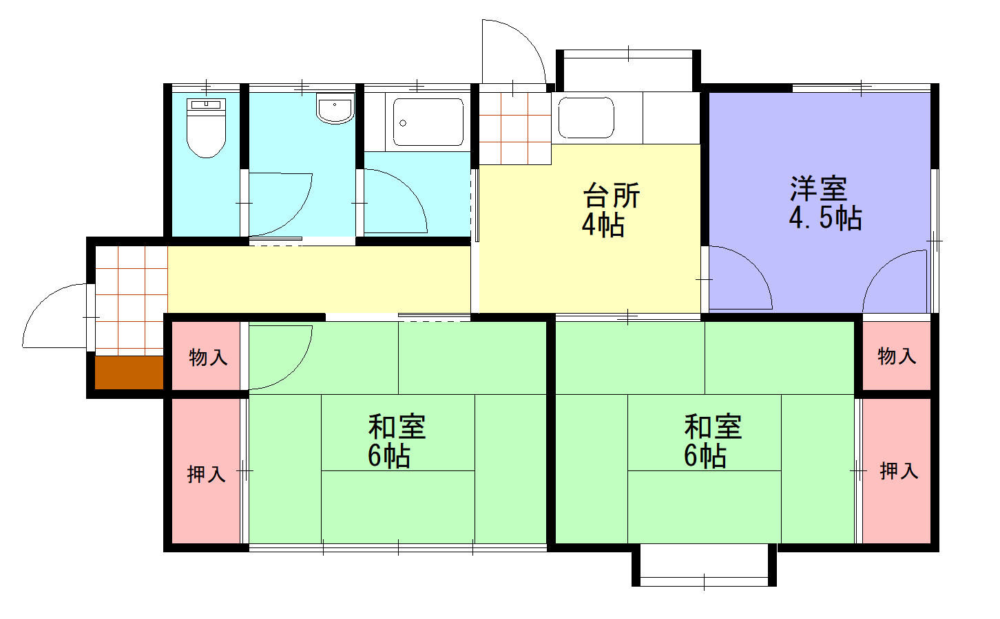 【貸家　長瀬の間取り】