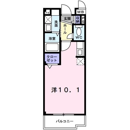 京田辺市草内大切のマンションの間取り