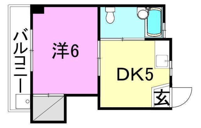 松山市高砂町のマンションの間取り