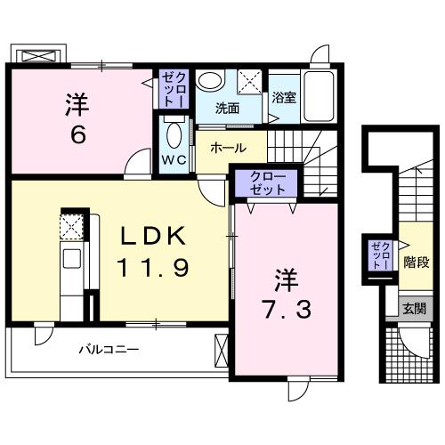 メゾン花水木　IIの間取り