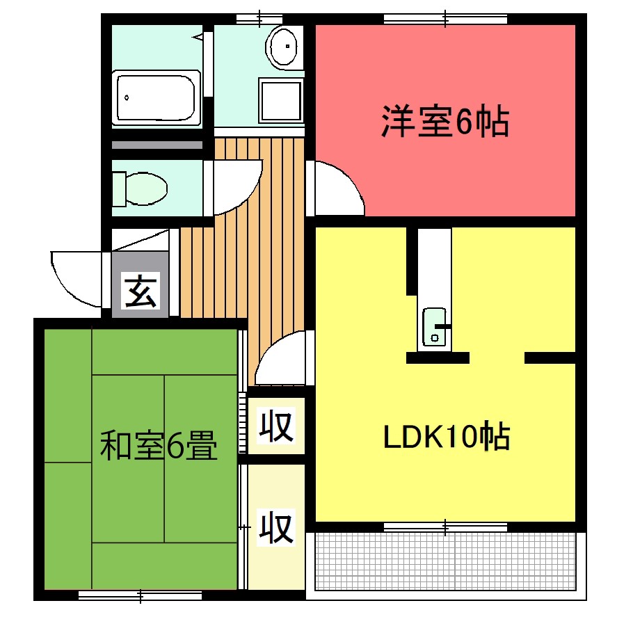 おれんじハウス　A棟の間取り