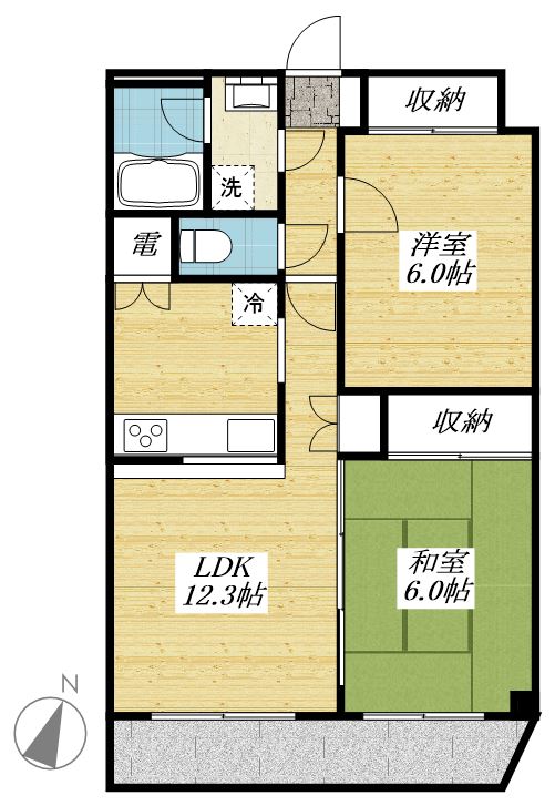 日野市豊田のマンションの間取り