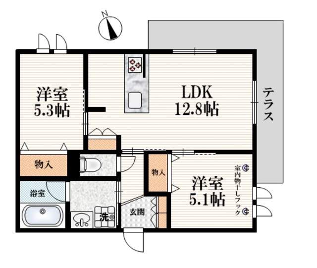 クレールロジュマンの間取り