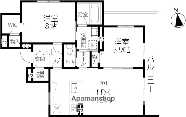 アンフィール泉が丘の間取り