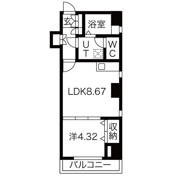 名古屋市中村区亀島のマンションの間取り