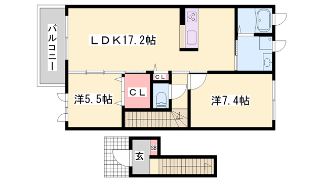 ヴィラーチェ新在家の間取り