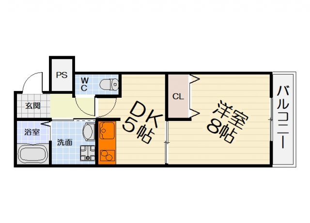 高石市綾園のマンションの間取り