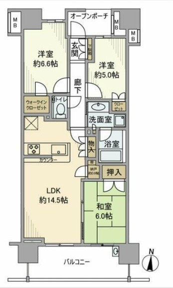 プラウド浦和仲町マークスの間取り