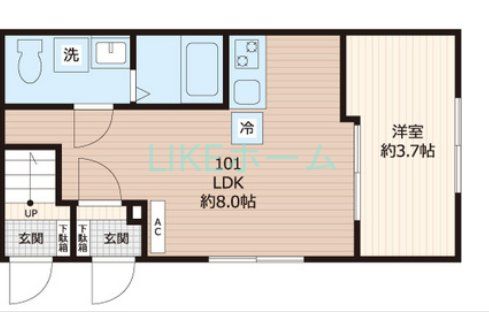 【船橋市丸山のアパートの間取り】