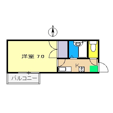 スチューデントハイツ島崎 2号館の間取り