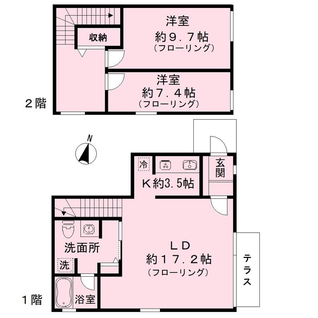 Ｗ　ｔｅｒｒａｃｅの間取り