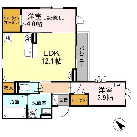 Ｄ－ＲＯＯＭ　二軒茶屋　ＴＭＴの間取り