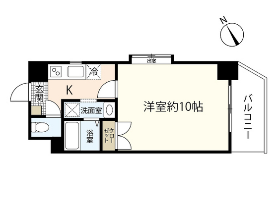 広島市西区中広町のマンションの間取り