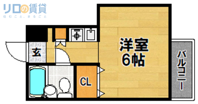 大阪市東淀川区上新庄のマンションの間取り