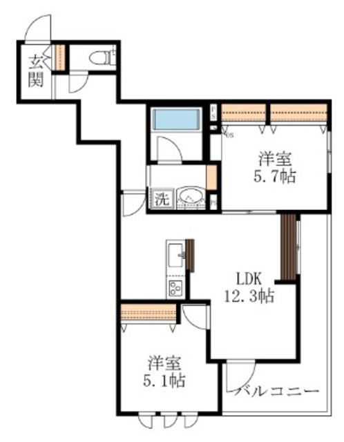 練馬区錦のマンションの間取り