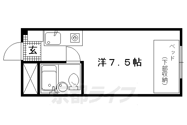 【ヴィラ紫竹の間取り】