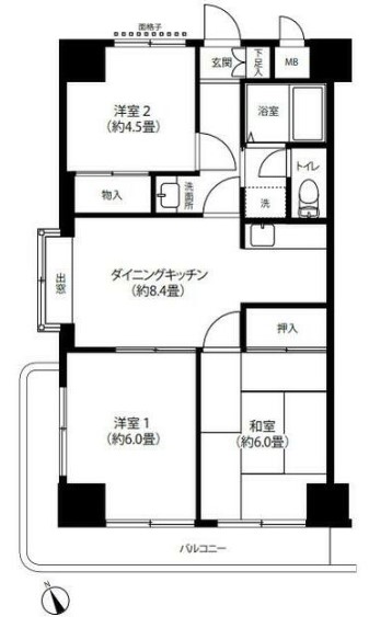 ハイブリッジソシアの間取り