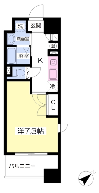 神戸市兵庫区御崎本町のマンションの間取り