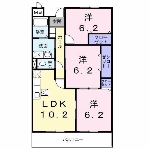 エスト京田辺IIの間取り