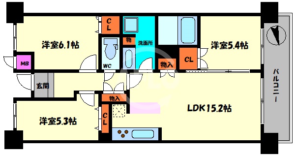 ロイヤルパークスなんばの間取り