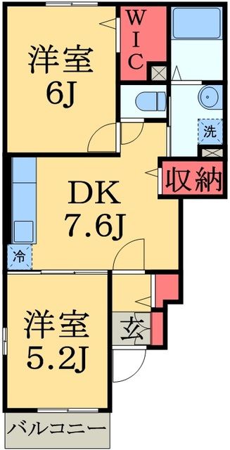 【佐倉市上志津原のアパートの間取り】