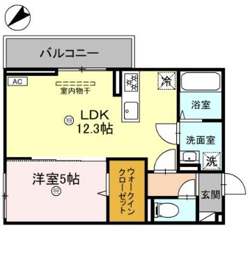 野洲市小篠原のアパートの間取り